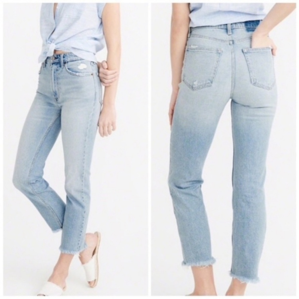 Abercrombie & Fitch Light Wash Straight Leg Jeans
